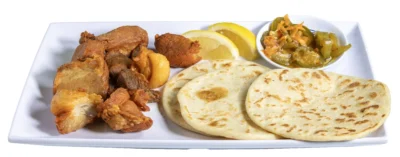 chicharrones con 3 tortillas